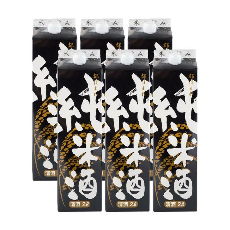 東亜酒造 清酒 都ほまれ 純米酒 2000ml 6本