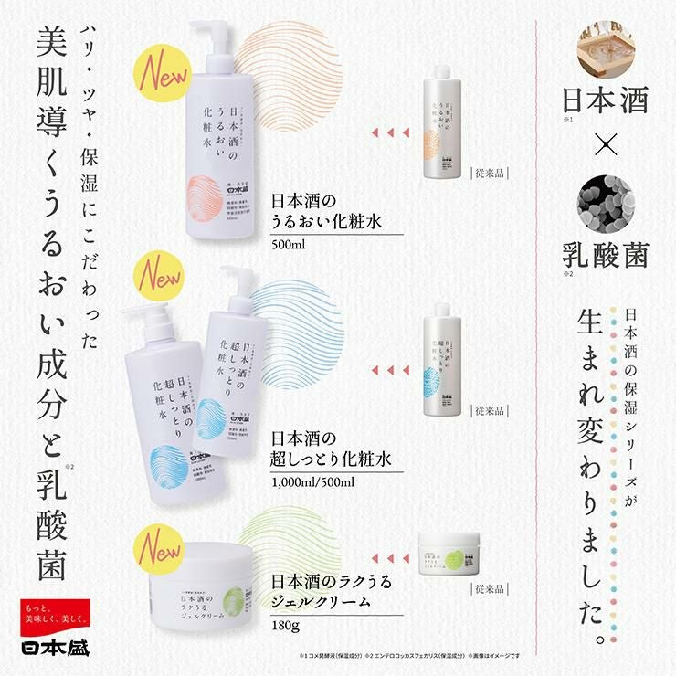  日本酒の超しっとり化粧水 500ml 3本 日本盛 