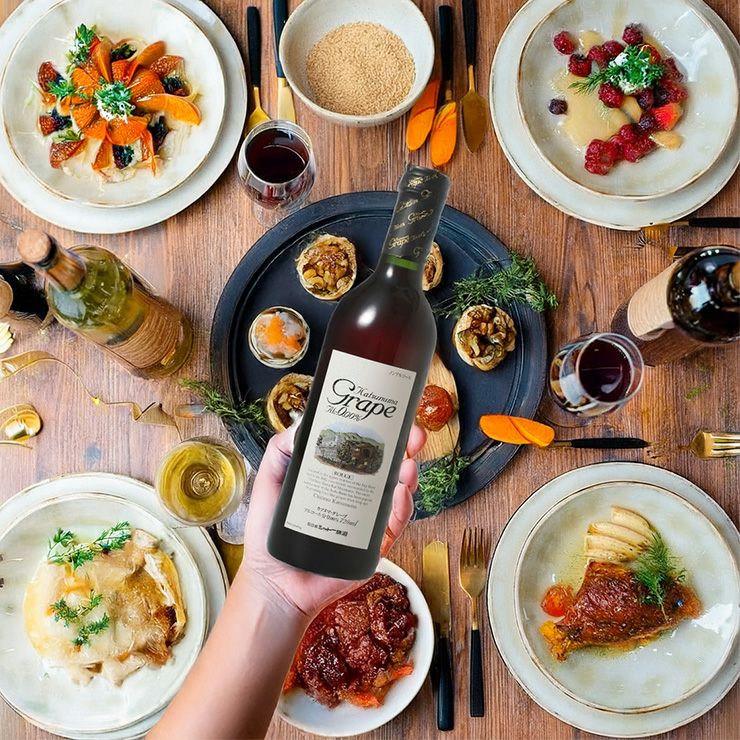 ノンアルコール ワイン 本格 カツヌマグレープ 赤 瓶 ノンアルコール 720ml 12本