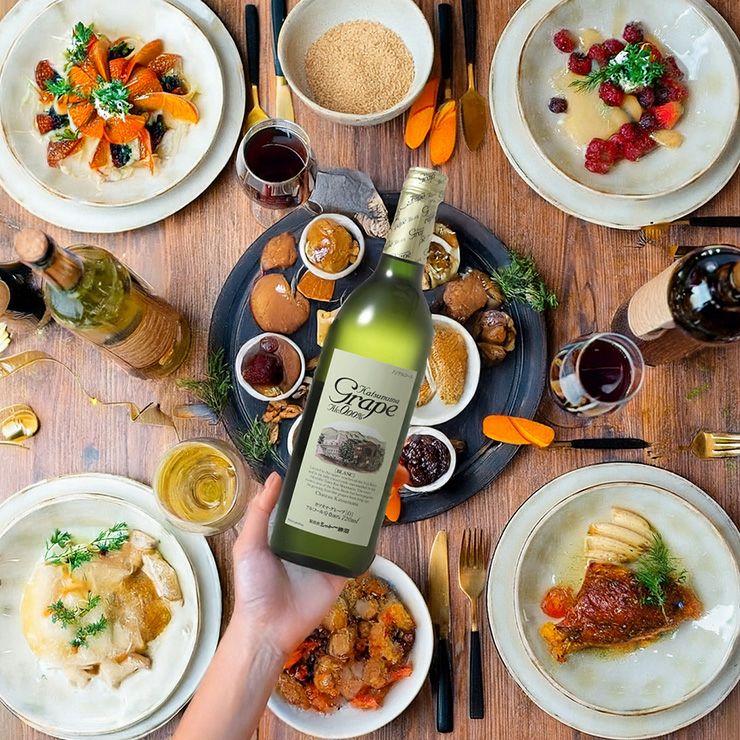 ノンアルコール ワイン カツヌマグレープ 白 瓶 ノンアルコール 720ml 12本