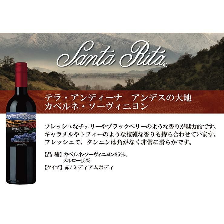 サンタリタ・エステーツ テラ・アンディーナ アンデスの大地 カベルネ・ソーヴィニヨン 750ml 12本