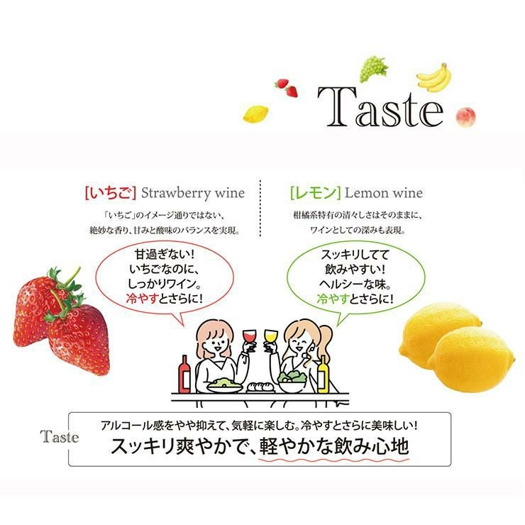 フルーツワイン 果実酒工房 fruu いちご・レモン 500ml 6本