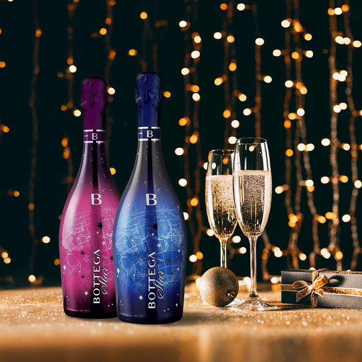 光るワイン! ボッテガ ブルースター + ピンクスター 750ml 2本セット