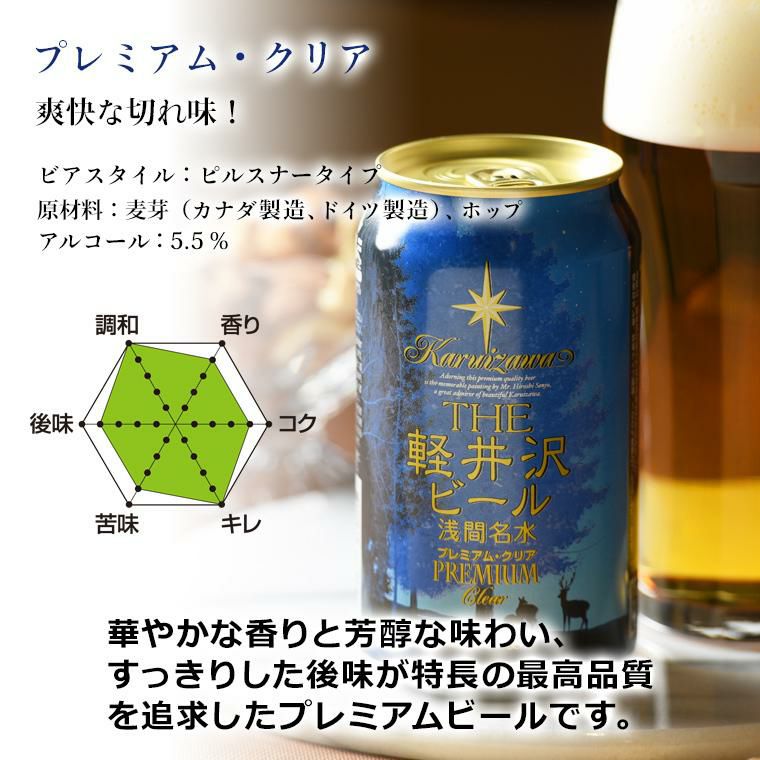 軽井沢ブルワリー THE軽井沢ビール プレミアムクリア 350ml 24本 