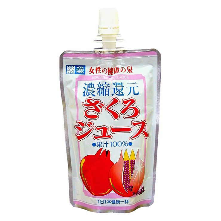野田ハニー ざくろジュース100％ 飲み切りパック 120g 24本