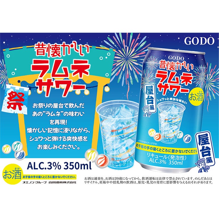 昔懐かしいシリーズ 昔懐かしいラムネサワー 屋台風 350ml 24本