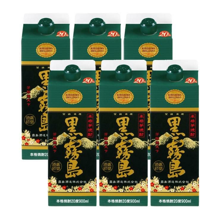 霧島酒造 乙 25度 赤霧島 芋 スリムパック 900ml 6本 芋焼酎 本格焼酎