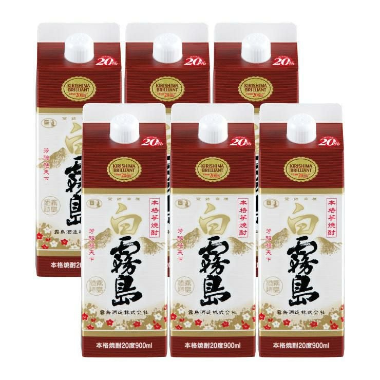 霧島酒造 乙 25度 赤霧島 芋 スリムパック 900ml 6本 芋焼酎 本格焼酎