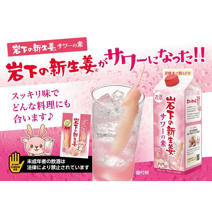 岩下の新生姜サワーの素 500ml 12本
