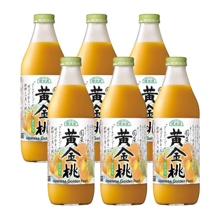 桃 ジュース 順造選 国産黄金桃 1000ml 6本 1ケース マルカイ ピーチ