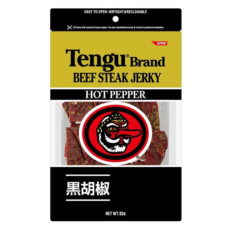 テング ビーフステーキジャーキー ホット ペッパー 93g 2個 黒胡椒 