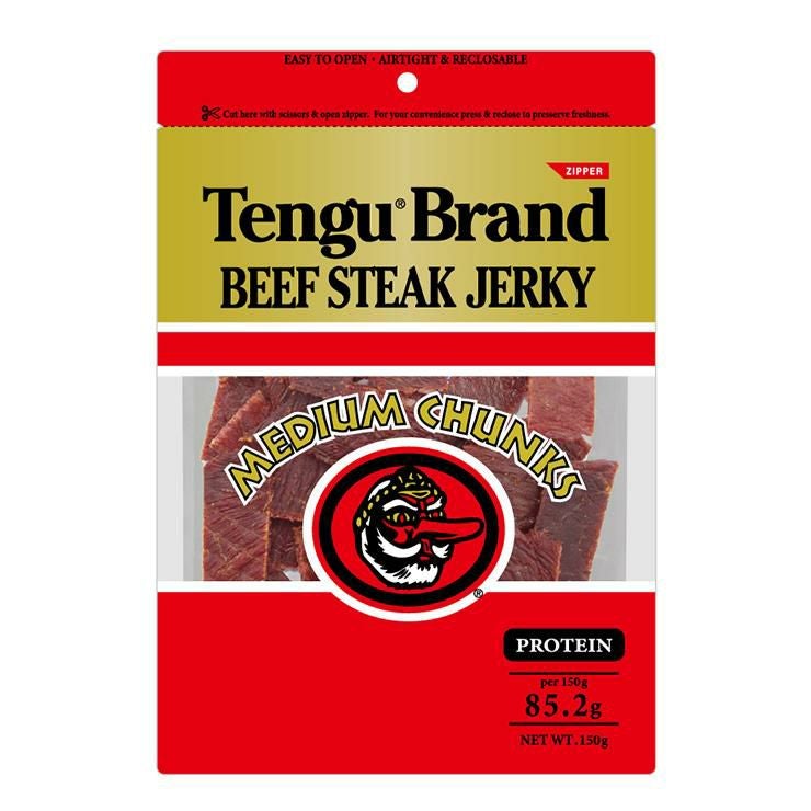 テング ビーフステーキジャーキー ミディアムチャンク レギュラー 150g 2個 