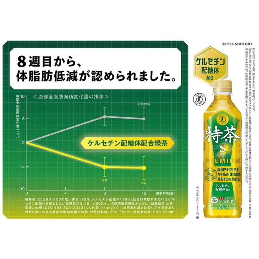 特茶 サントリー 伊右衛門 緑茶 500ml 20本 ＋お試し4本