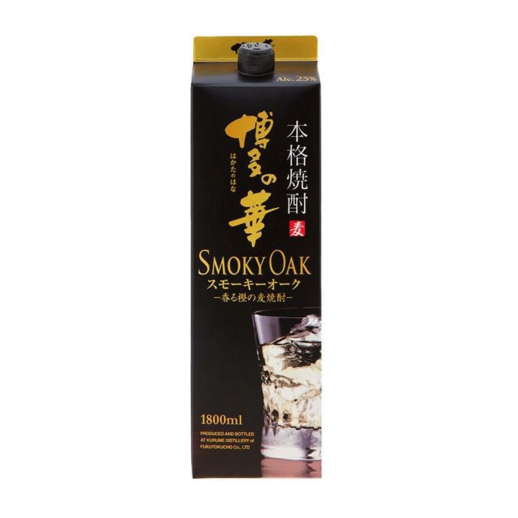 福徳長 麦焼酎 博多の華スモーキーオーク パック 1800ml 6本