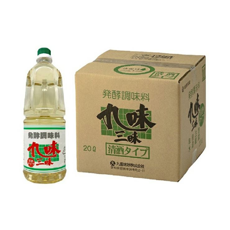 九重味醂 発酵調味料 九味三昧清酒タイプ キュービーテナー 20L 1個