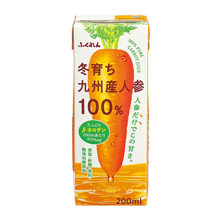 ふくれん 冬育ち九州産人参100％ジュース 200ml 48本
