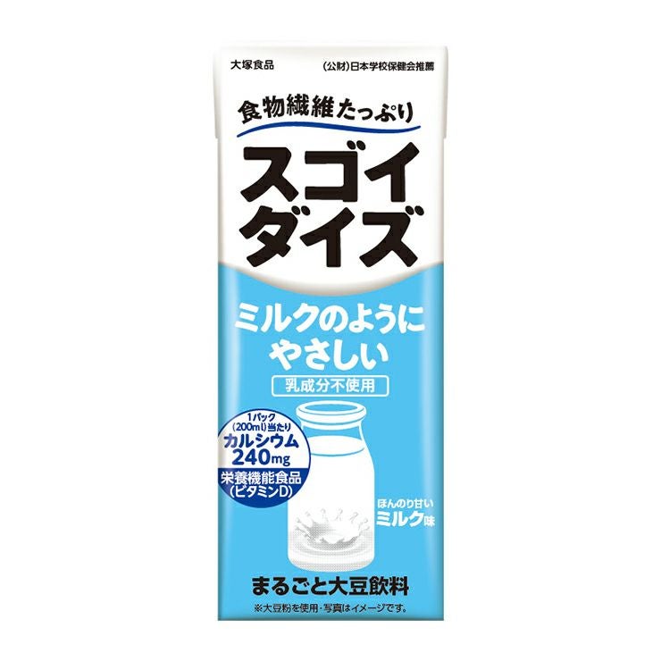 大塚食品 スゴイダイズ ミルクのようにやさしいミルク味 200ml 24本