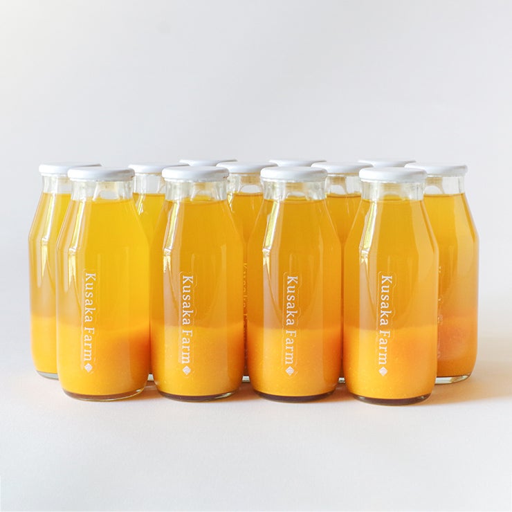 日下農園 日下みかん ストレートジュース 瓶 180ml 12本 化粧箱入