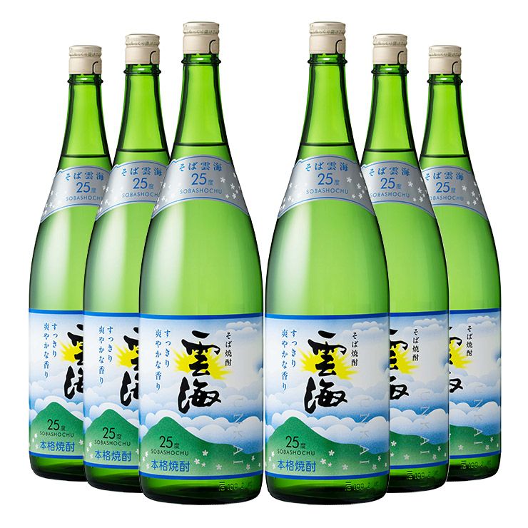 雲海酒造 そば雲海 25度 1800ml 6本