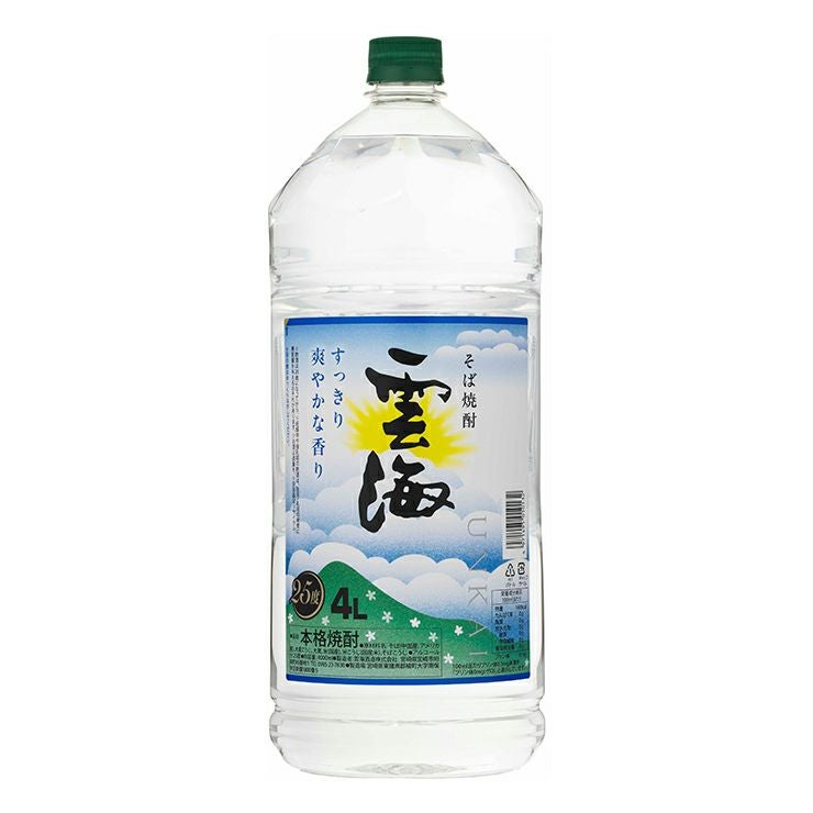 雲海酒造 そば雲海 25度 4000ml 4本