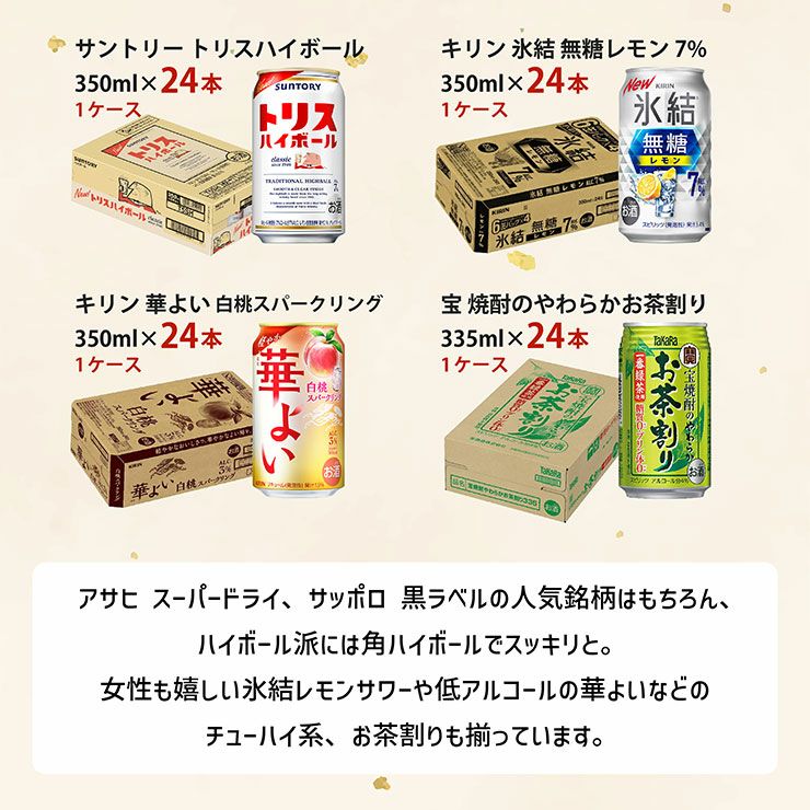 幹事さん応援! 宴会セット 192本 24本×8箱 
