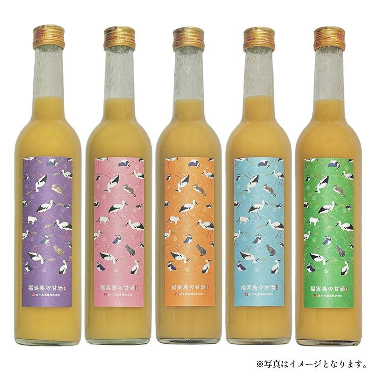 佐々木酒造 福実鳥の甘酒 500ml 5本