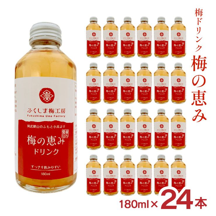 大内安男商店 梅農園 ふくしま梅工房 梅の恵み ドリンク 180ml 24本