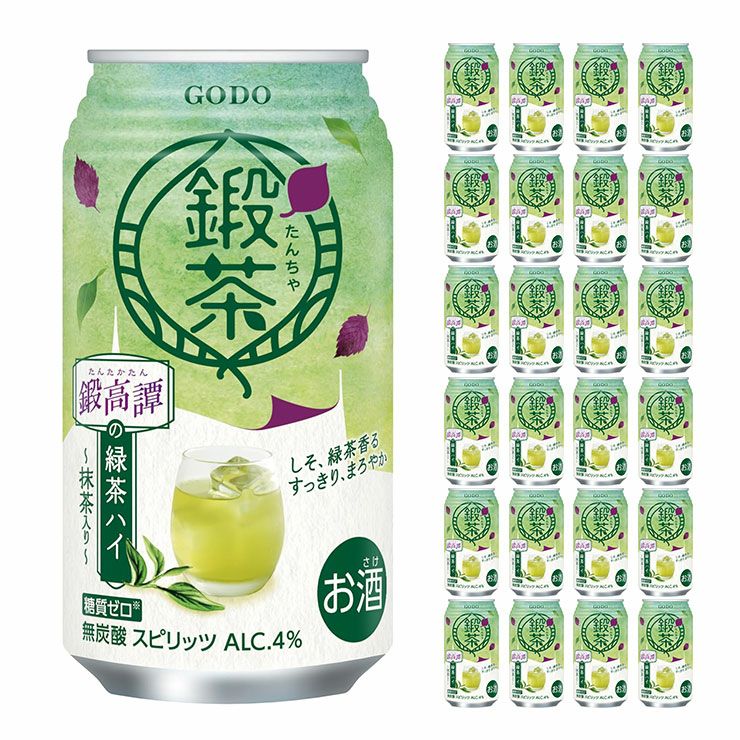 合同酒精 鍛高譚 鍛茶 鍛高譚の緑茶ハイ 340ml 24本 