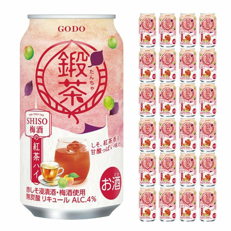 合同酒精 鍛高譚 鍛茶 TANTAKA SHISO梅酒の紅茶ハイ 350ml 24本