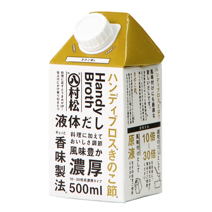 マルハチ ハンディブロス きのこ節 液体だし 500ml 12本