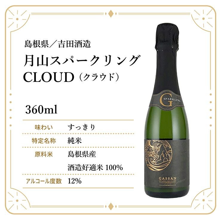 吉田酒造 月山 スパークリング クラウド 360ml 1本