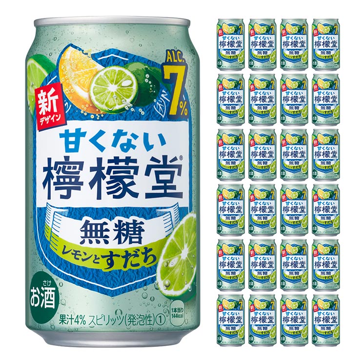 コカコーラ 甘くない檸檬堂 無糖 レモンとすだち7% 350ml 24本