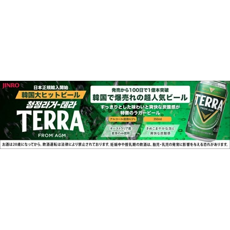 保冷バッグ付 韓国 TERRA テラ ビール 瓶 330ml 24本