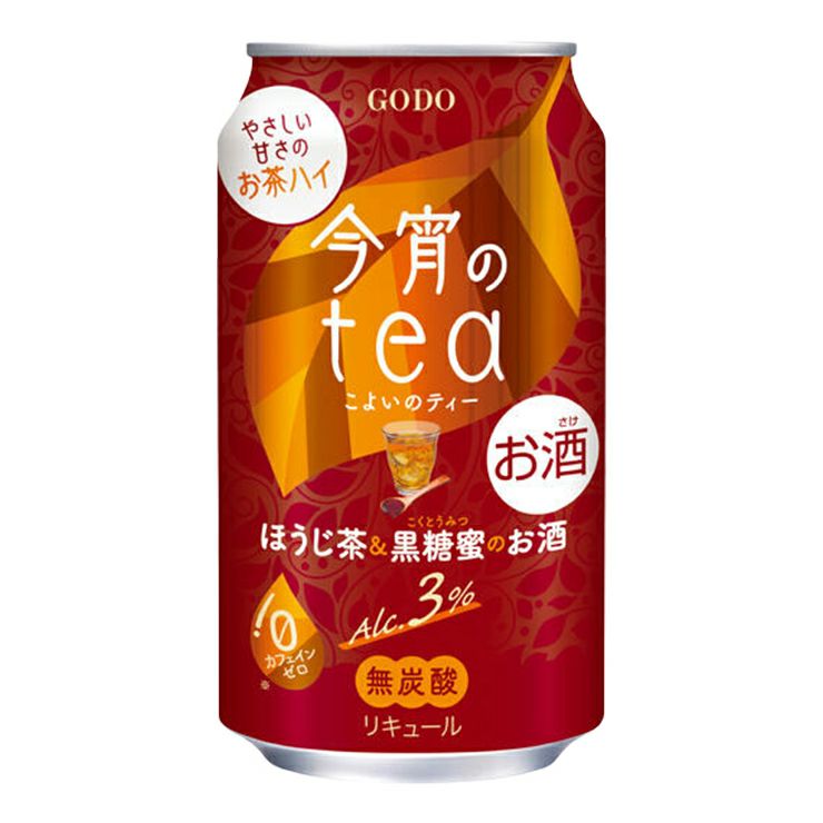 合同酒精 今宵のtea ほうじ茶＆黒糖蜜のお酒 350ml 24本