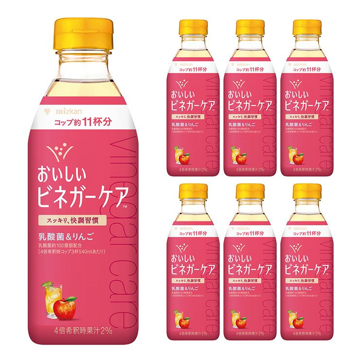 Mizkan ミツカン ビネガーケア 乳酸菌＆りんご 500ml 6本