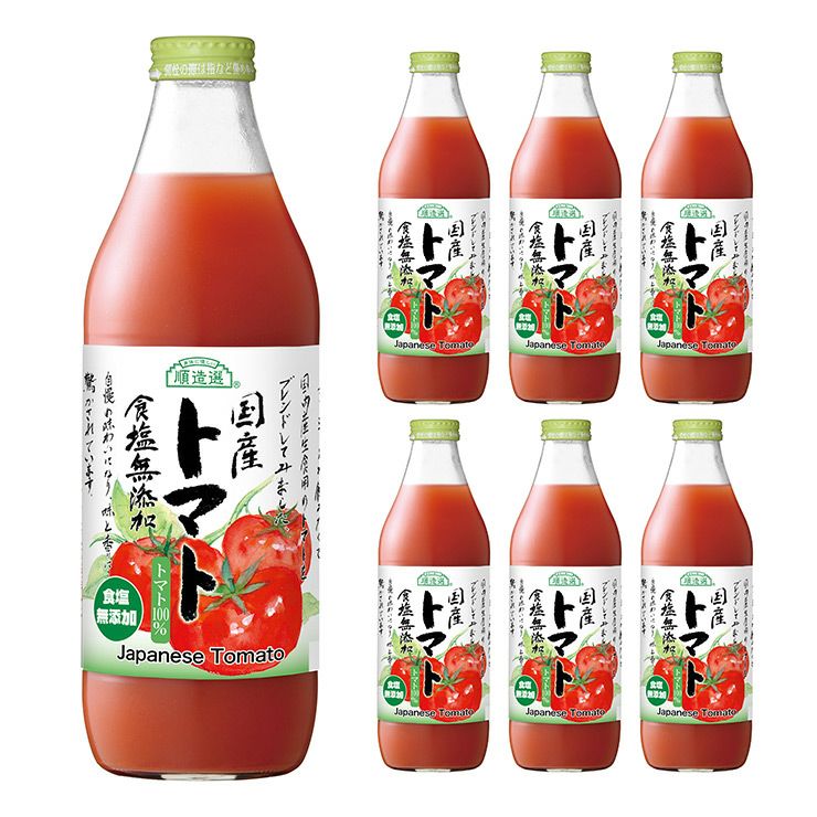 マルカイ 順造選 国産トマト食塩無添加 1000ml 6本 