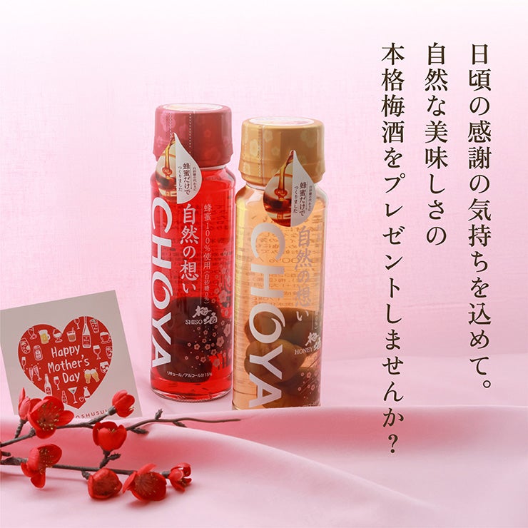 チョーヤ 梅酒 自然の想い はちみつ・はちみつ&しそ 2本セット