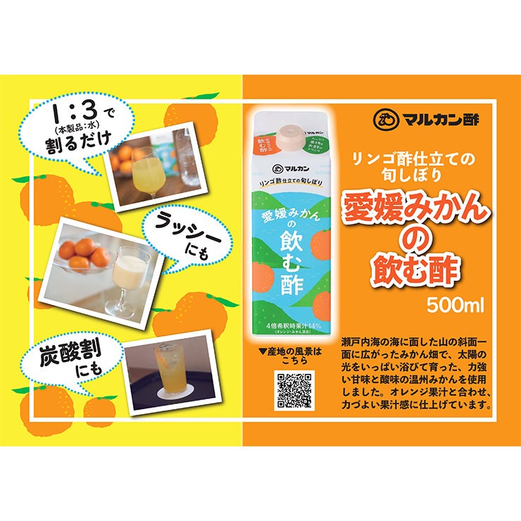  マルカン酢 リンゴ酢仕立て 愛媛みかん
