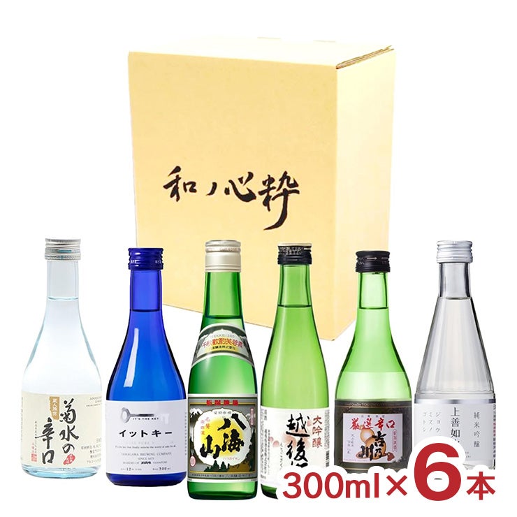 日本酒 新潟の有名地酒飲み比べ 300ml 6本