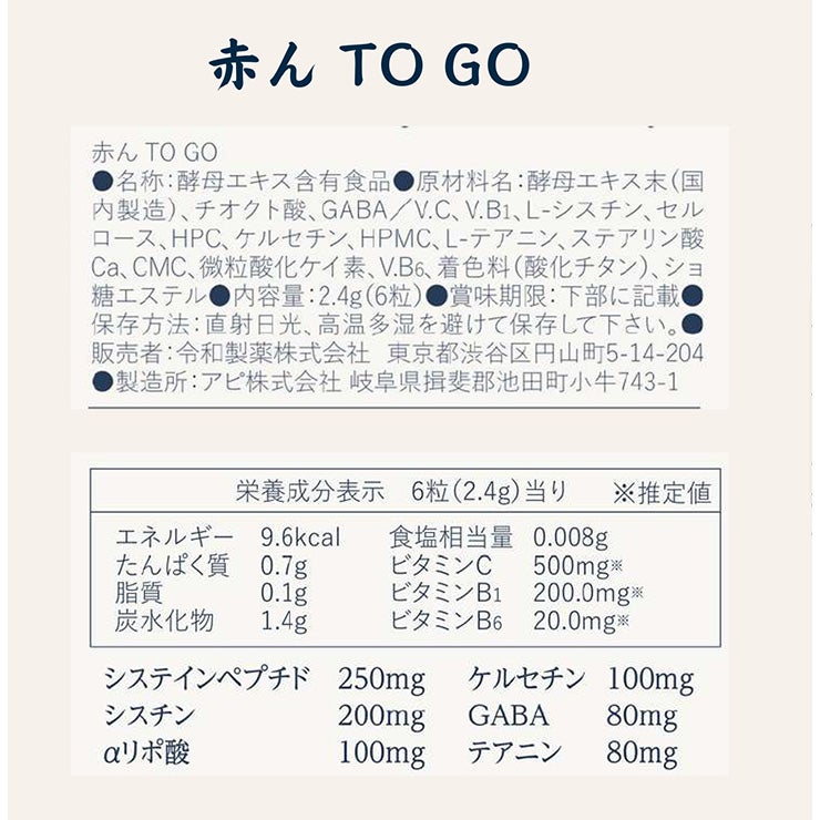 お酒で赤くなる前に 飲むサプリ 赤ん TO GO