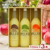 りんごワーク研究所 完熟アップルジュース 720ml 3本