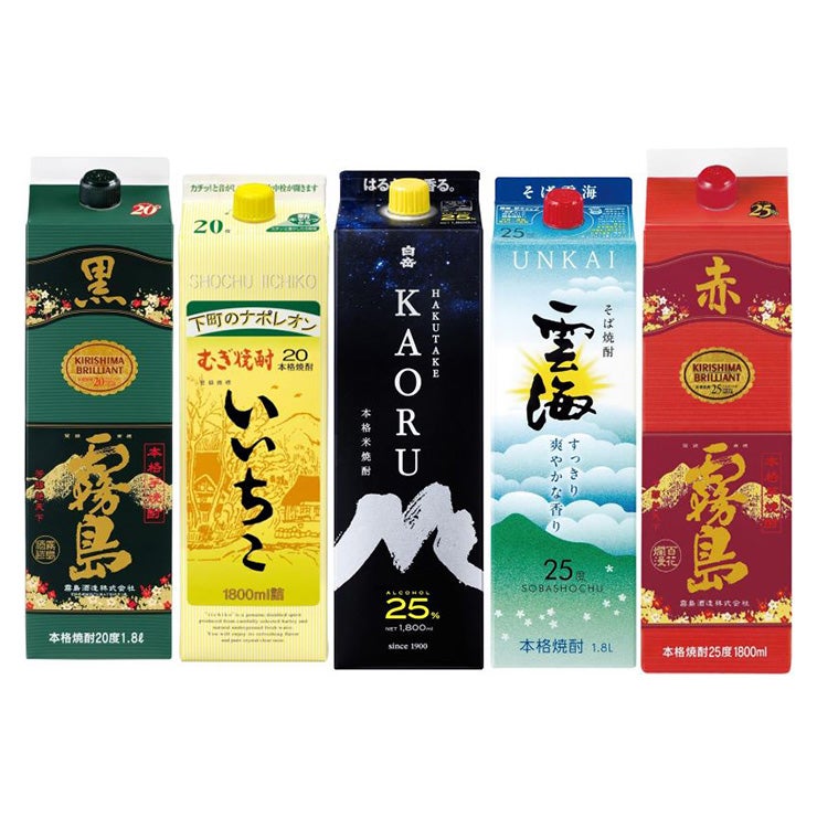本格焼酎 飲み比べ セット 1800ml 5本