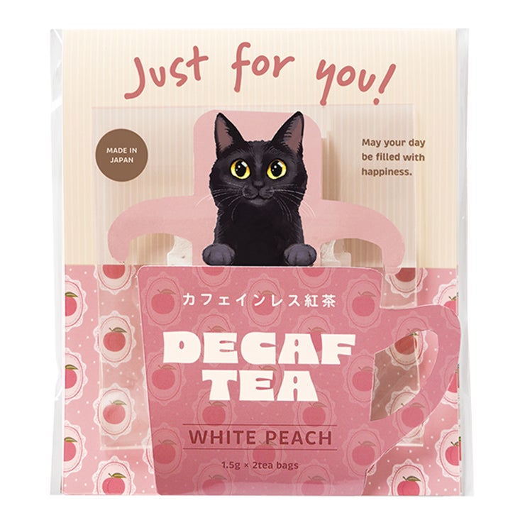 キッサ 紅茶 カフェインレス ティーバッグ クロネコ 白桃