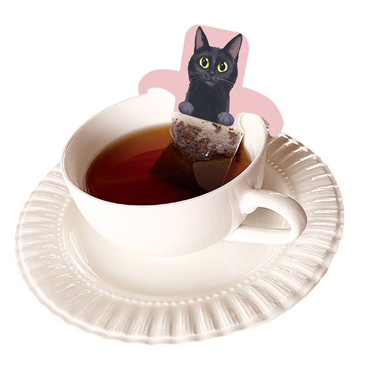 キッサ 紅茶 カフェインレス ティーバッグ クロネコ 白桃